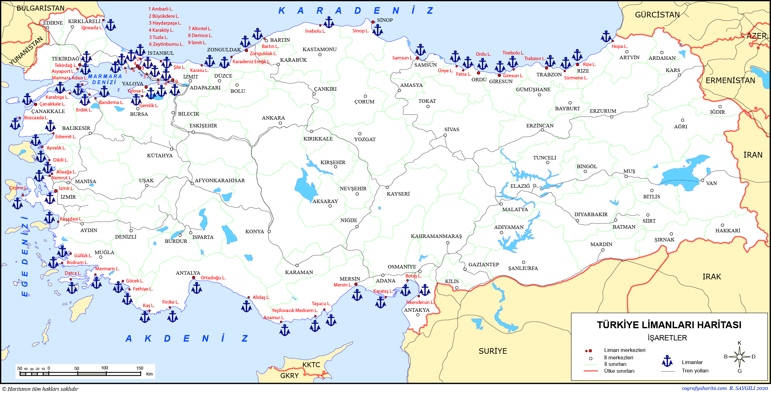Türkiye'de liman bulunan başlıca yerler